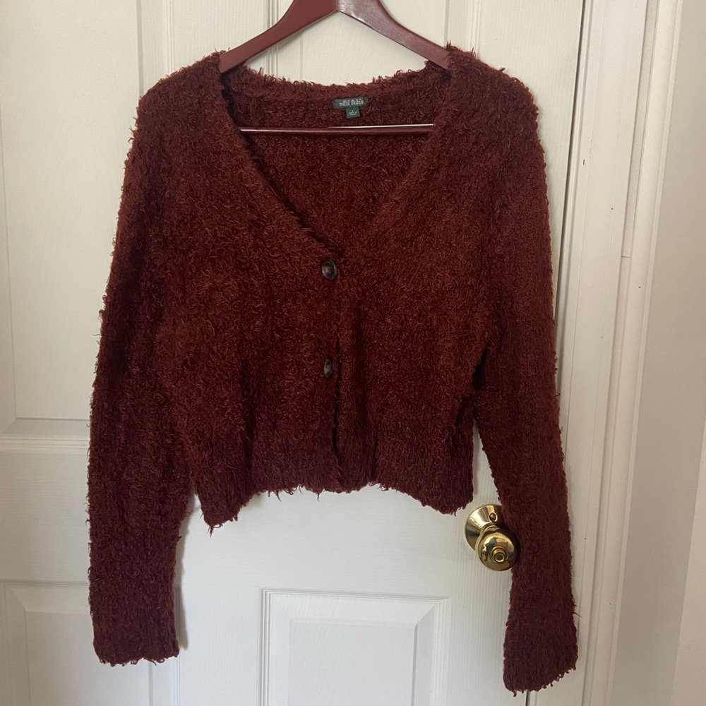 Maroon cropped sweater